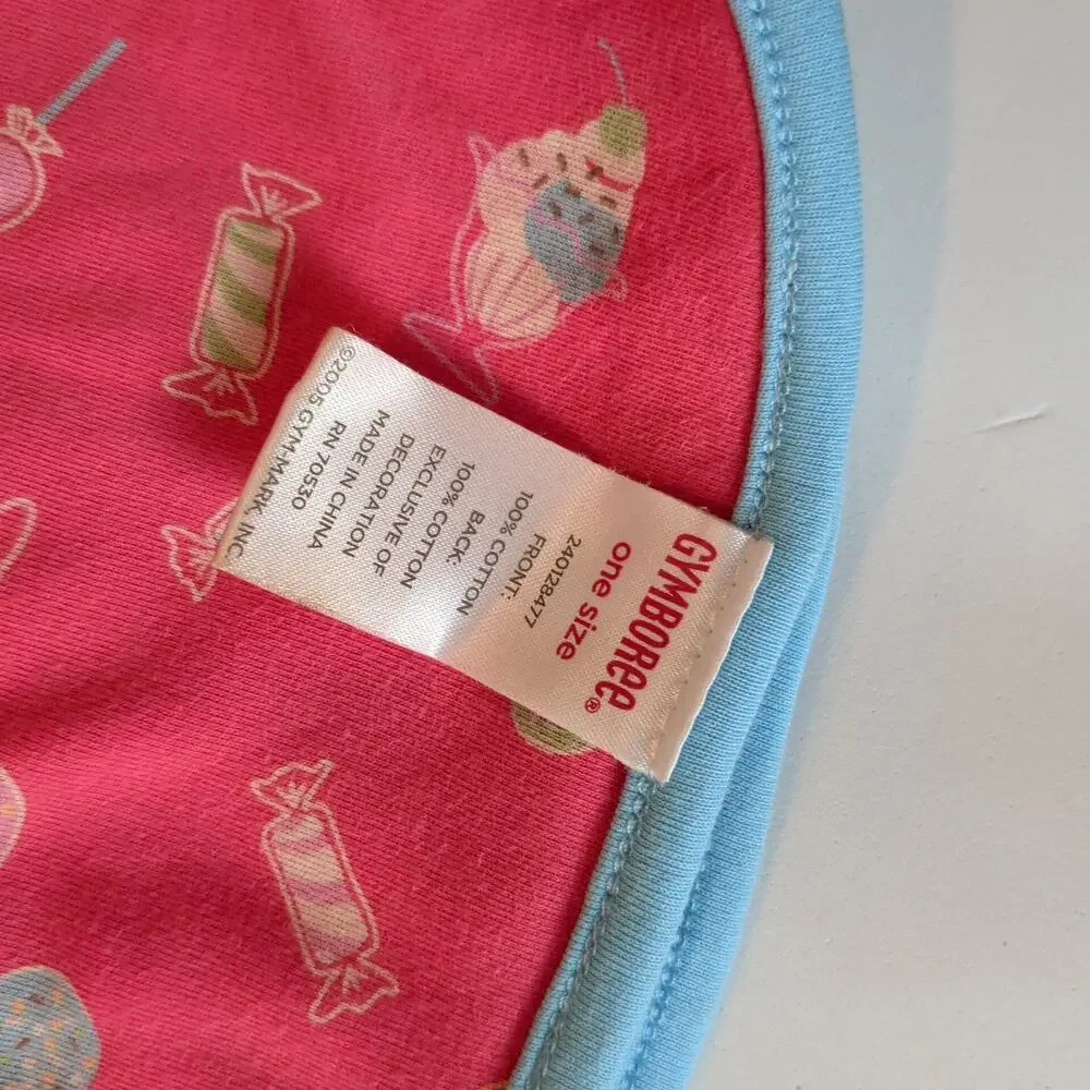Vtg Gymboree Sweet Thing Ice Cream Sundae Baby Blanket Pink 100% Cotton 2006